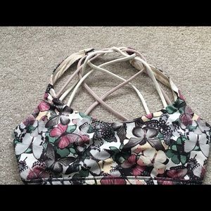 Lululemon size 6 butterfly sports bra.